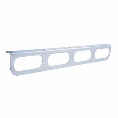 Oval Light Bracket with Flange - Stainless - 4 Light Holes