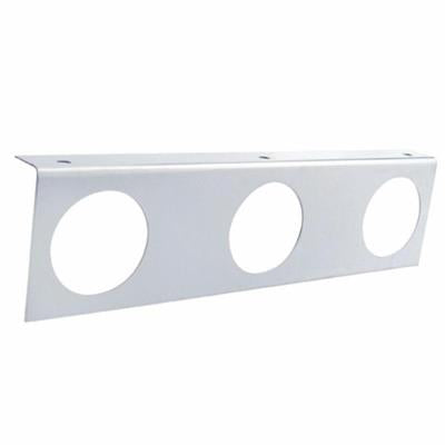 2 1/2 Inch Light Bracket with Flange - Stainless - 3 Light Holes