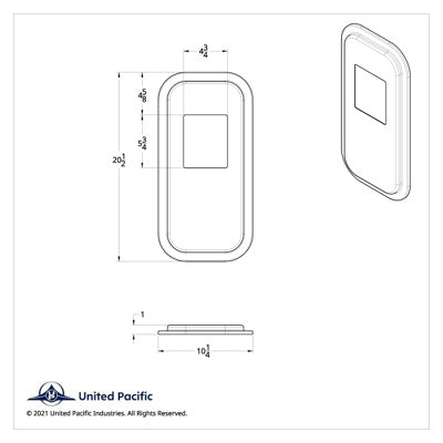 Peterbilt Stainless Steel Shift Plate Cover - 5-3/4" x 4-3/4" Opening