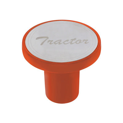 Aluminum Screw-On Air Valve Knob with Stainless "Tractor"