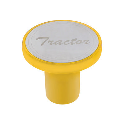 Aluminum Screw-On Air Valve Knob with Stainless "Tractor"