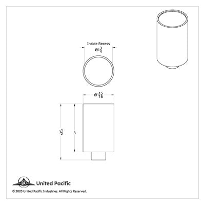 3" Air Brake Valve Knob - "Tractor"