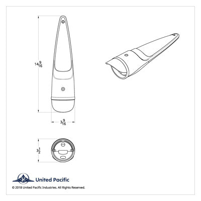 Chrome LED Cab Light Housing With Visor For Grakon 1000 Style Light