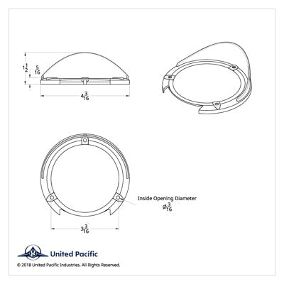 Round Turn Signal Light Bezel with Visor