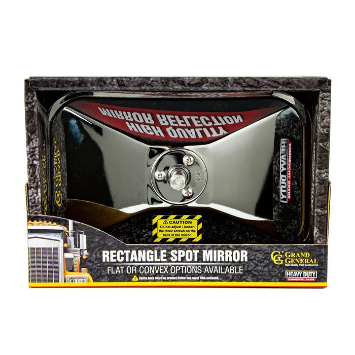 Rectangle Convex Spot Mirror - Stainless Steel