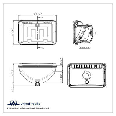 ULTRALIT - Heated 4" X 6" LED Headlight With Polycarbonate Lens & Housing