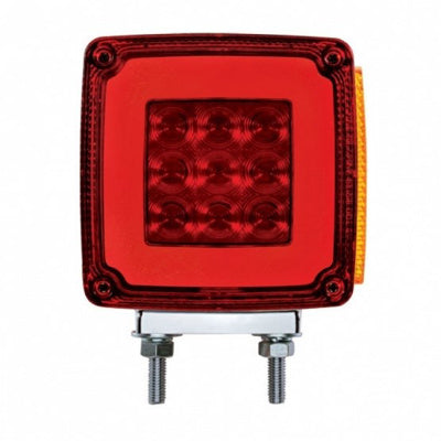 53 LED Double Stud Double Face GloLight With Side Marker (Passenger Side) - Amber & Red