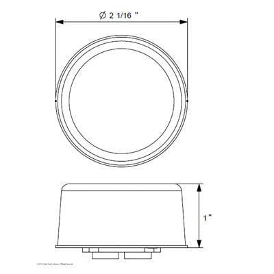 9 LED 2" Round Reflector Light (Clearance/Marker)