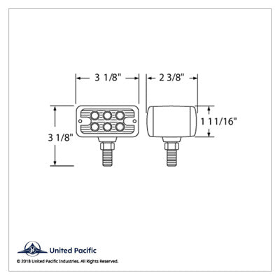 12 LED Dual Function Double Face Light - T-Mount