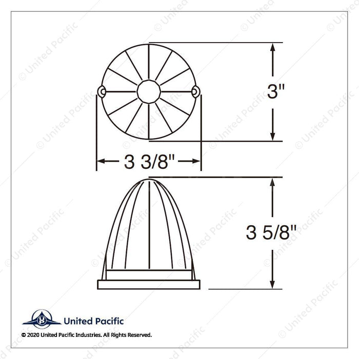 19 LED Reflector Grakon 1000 Style Cab Light - Amber LED/Clear Lens