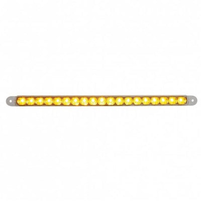 19 LED 12" Reflector Turn Signal Light Bar - Amber LED