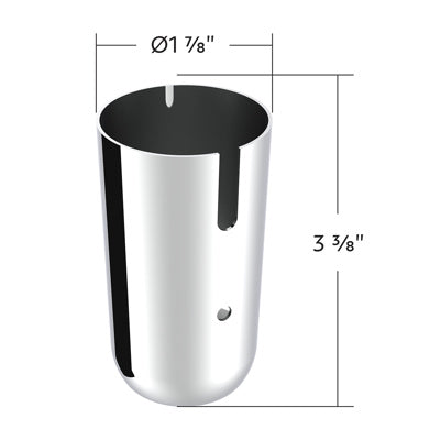 Steel Lower Gearshift Knob Cover - Chrome