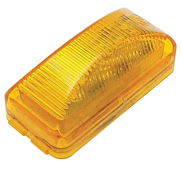 6 Diode Rectangle Clearance & Marker Light - Amber LED/Amber Lens