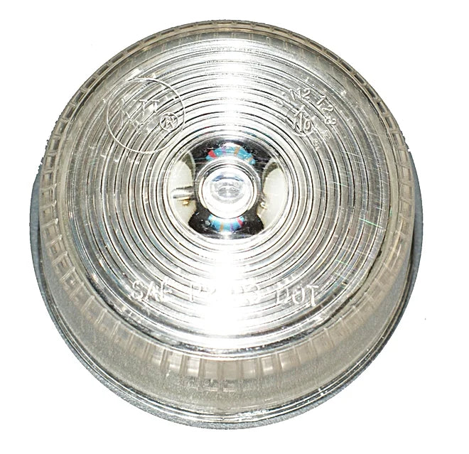 2" Round 9 Diode LED Light - Amber LED/Clear Lens