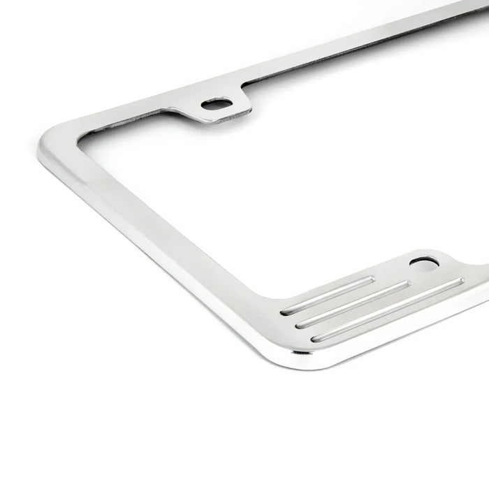 Polished Aluminum License Plate Frame - 4 Holes