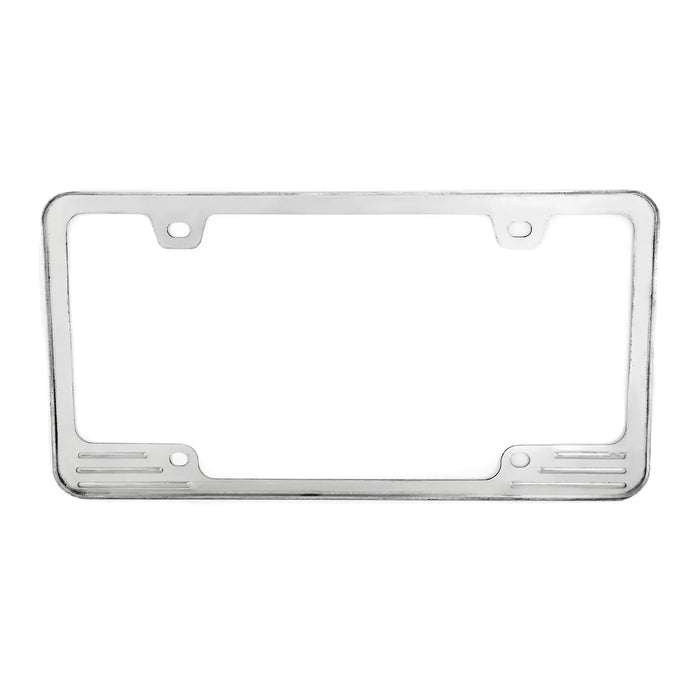 Polished Aluminum License Plate Frame - 4 Holes