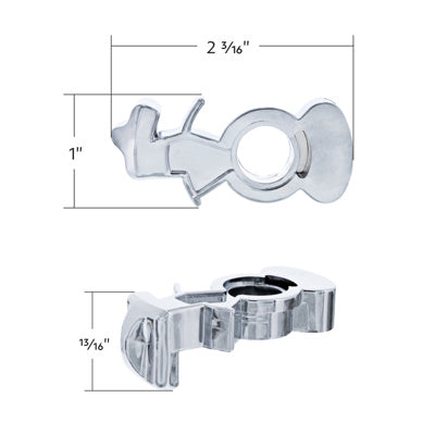 Chrome Plastic Splitter Button for Eaton Fuller 18-Speed Shifter