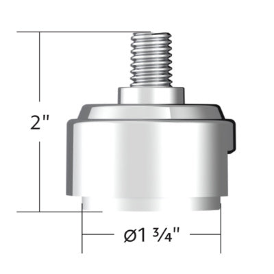 1/2"-13 Thread-On Shift Knob Mounting Adapter for Eaton Fuller Style 13/15/18 Shifter - Chrome