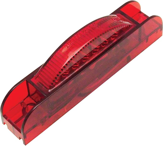 Thin Rectangle Clearance & Marker Light - Red LED/Red Lens
