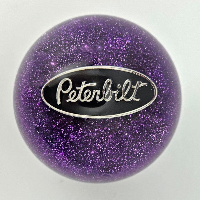 Purple Glitter Peterbilt Ball Shift Knob