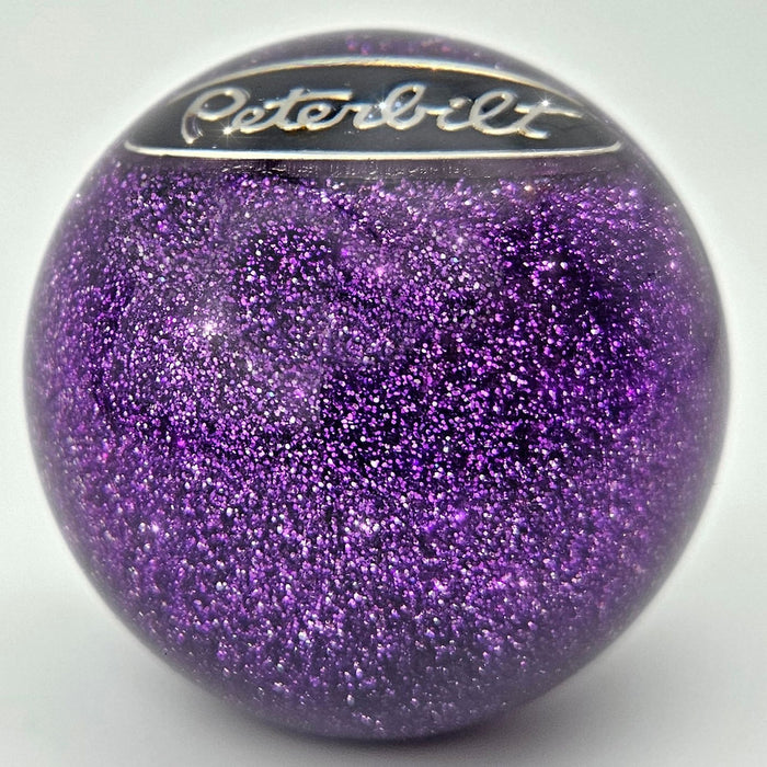 Purple Glitter Peterbilt Ball Shift Knob