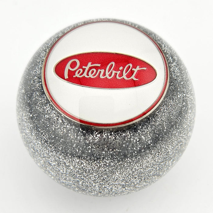 Silver Glitter Peterbilt Ball Shift Knob
