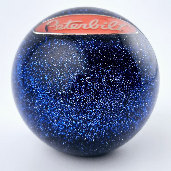 Blue Glitter Peterbilt Ball Shift Knob