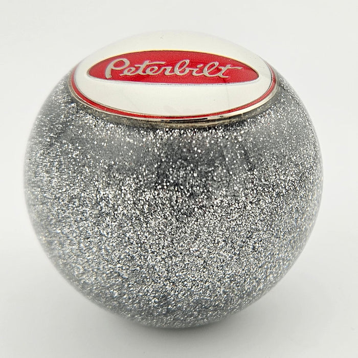 Silver Glitter Peterbilt Ball Shift Knob