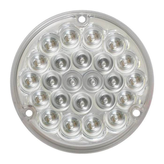 4 Inch Pearl 24 LED Sealed Load Light With 1156 Plug - Amber & Red