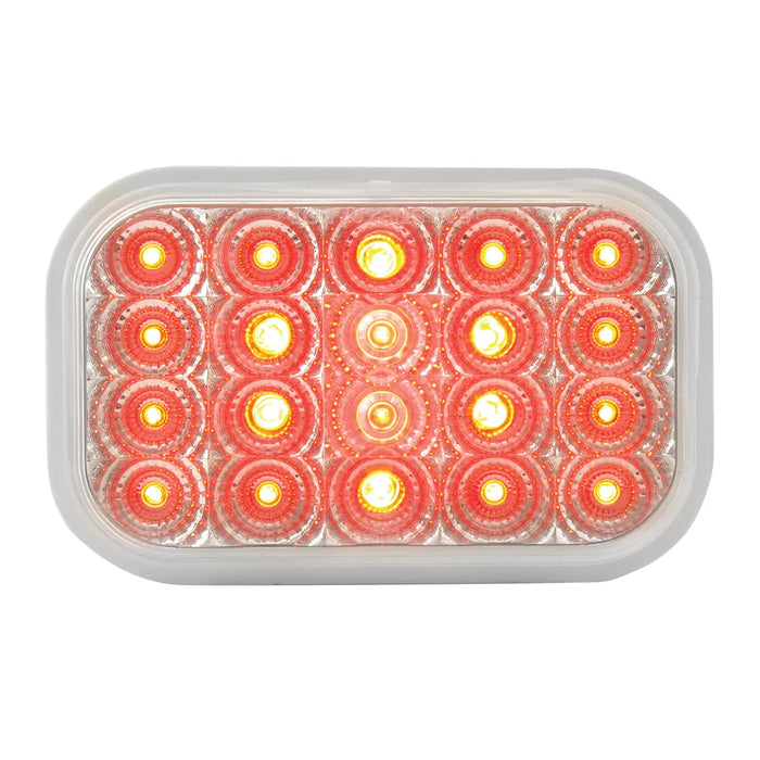 Rectangular Spyder 20-LED Light - Red/Red