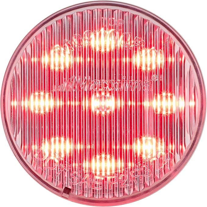 Maxxima M09100R 2" Round LED Clearance Marker Light - Red LED/Clear Lens