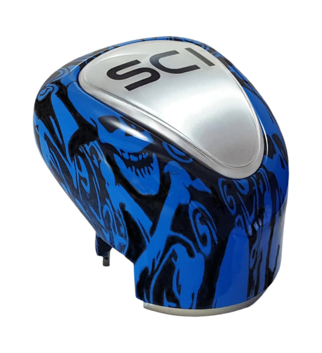 13/15/18 - Blue Skulls - Gear Shift Knob Cover