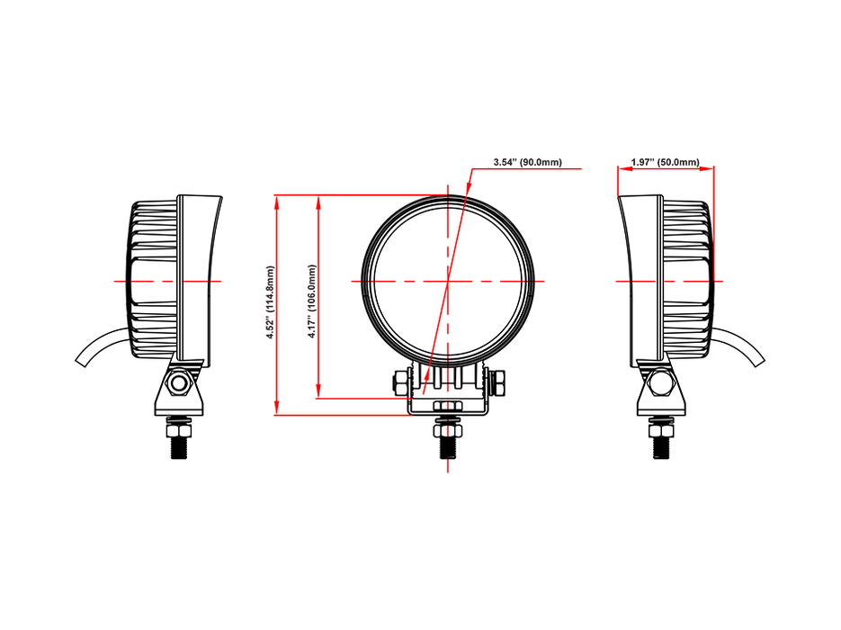 High Output Mini Round Spot Light