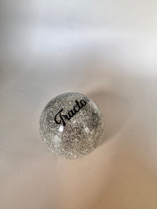 Silver Glitter Tractor Ball Air Brake Knob