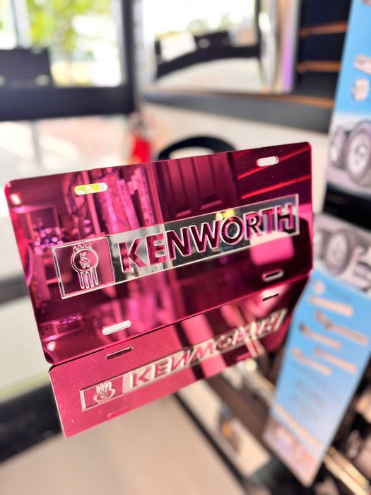 Kenworth Acrylic Vanity Plate- Pink