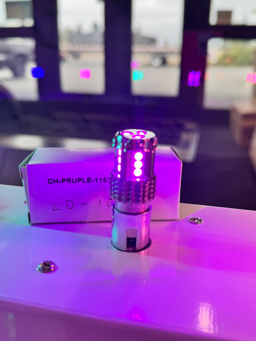 Purple - 1157 Single Color 15 LED Bulb for Glass - JML