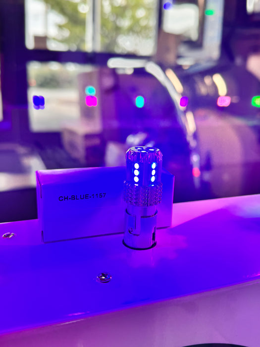 Blue - 1157 Single Color 15 LED Bulb for Glass - JML