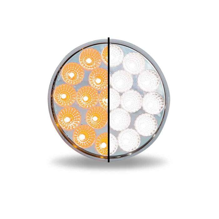 4″ Amber Turn & Marker to White Auxiliary Round LED Light – 19 Diodes