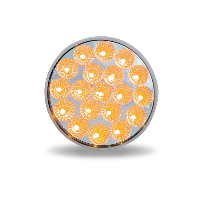 4″ Amber Turn & Marker to White Auxiliary Round LED Light – 19 Diodes