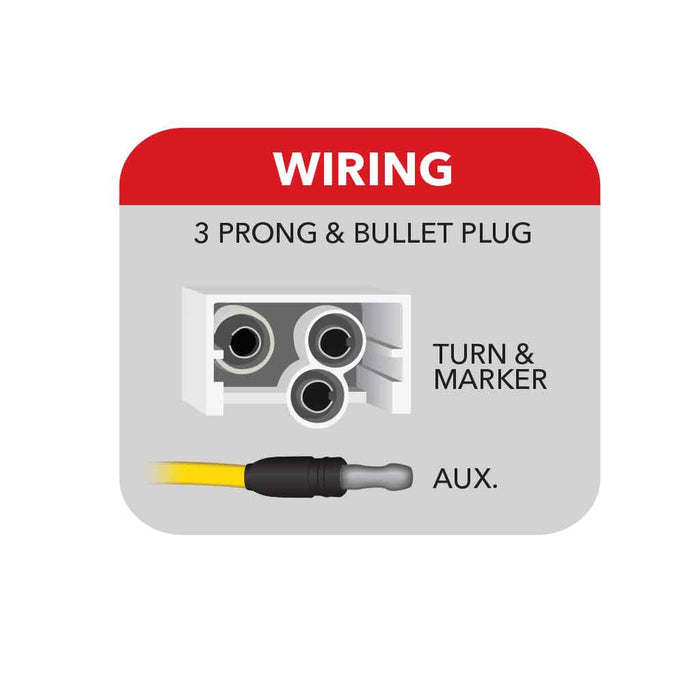 4″ Amber Turn & Marker to White Auxiliary Round LED Light – 19 Diodes