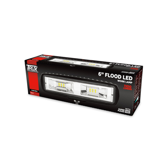 6″ Rectangle LED Work Lamp with High Power Performance – Super Wide Flood Beam | 1100 Lumens