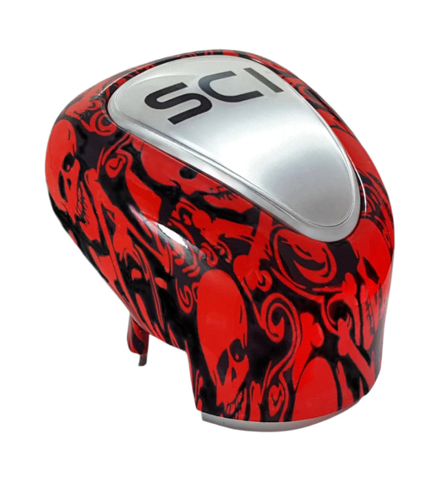 13/15/18 - Viper Red Skulls - Gear Shift Knob Cover