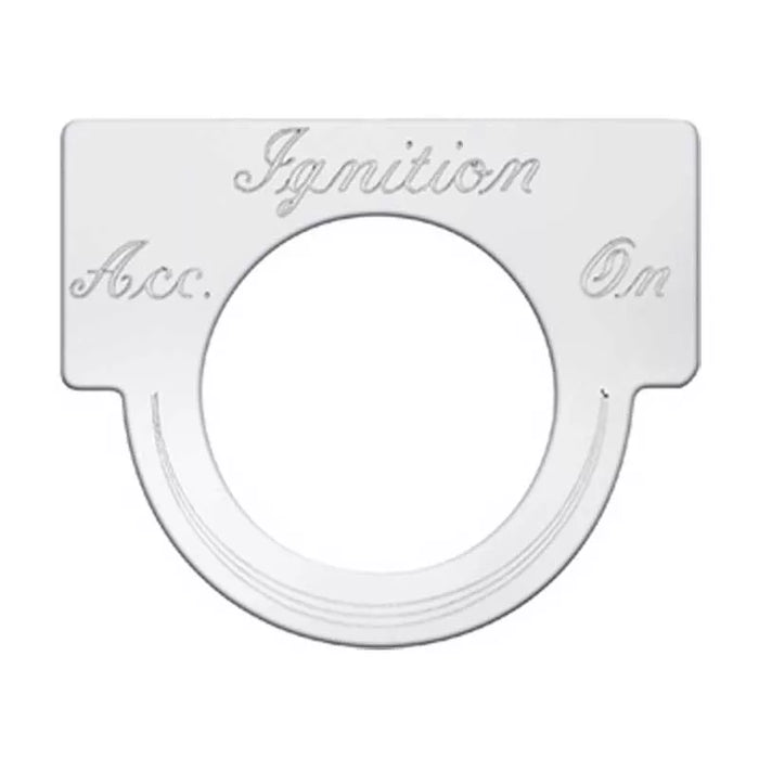 Stainless Steel Ignition Accel/On Switch Plate - Peterbilt