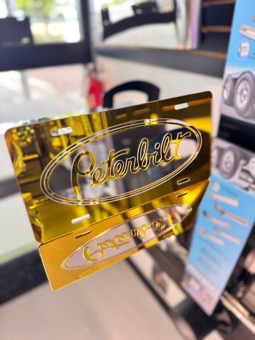 Peterbilt Acrylic Vanity Plate - Yellow