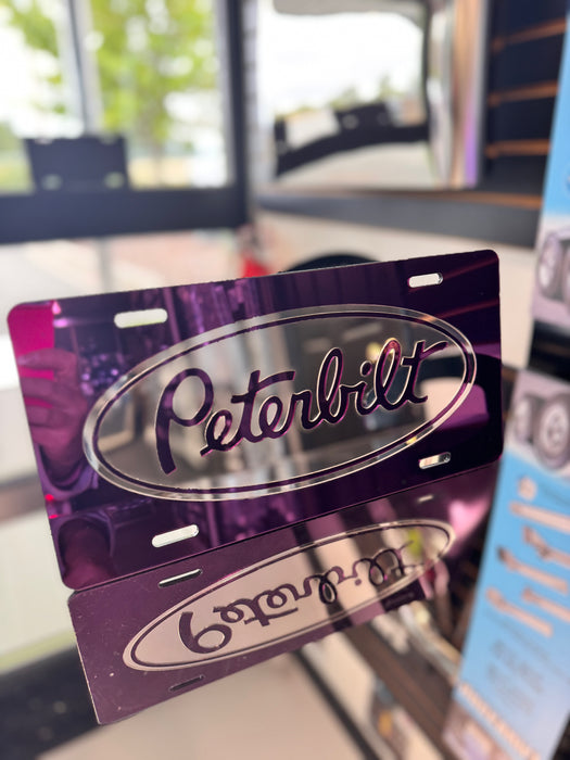 Peterbilt Acrylic Vanity Plate - Purple