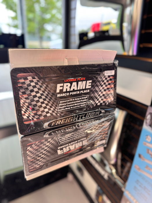 Freightliner 3D Black License Plate Frame
