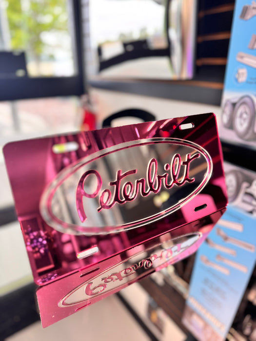 Peterbilt Acrylic Vanity Plate - Pink