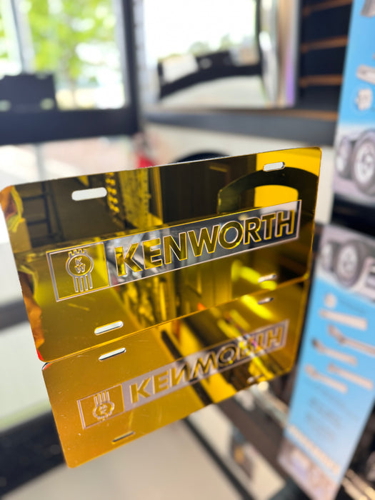 Kenworth Acrylic Vanity Plate - Yellow