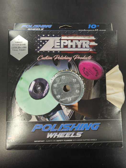 White/Blue Super Shine Wheel 10"