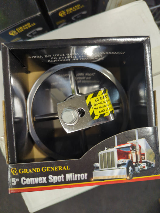 Convex Blind Spot Mirrors With Center Mount - Stainless Steel 5 Inch Diameter